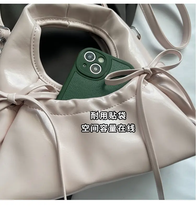 Pink Pleated Bow Handbag for Women 2025 — feature 4