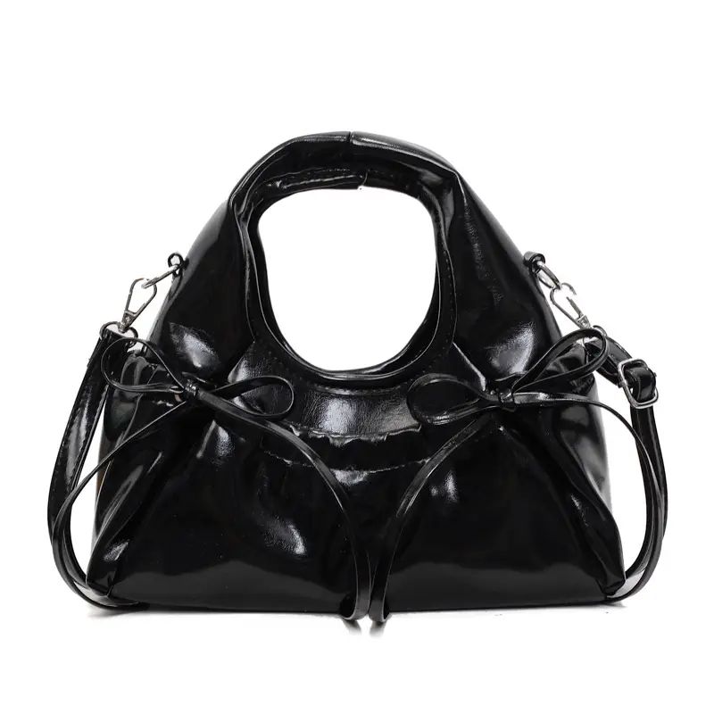 Pink Pleated Bow Handbag for Women 2025 - Image 2