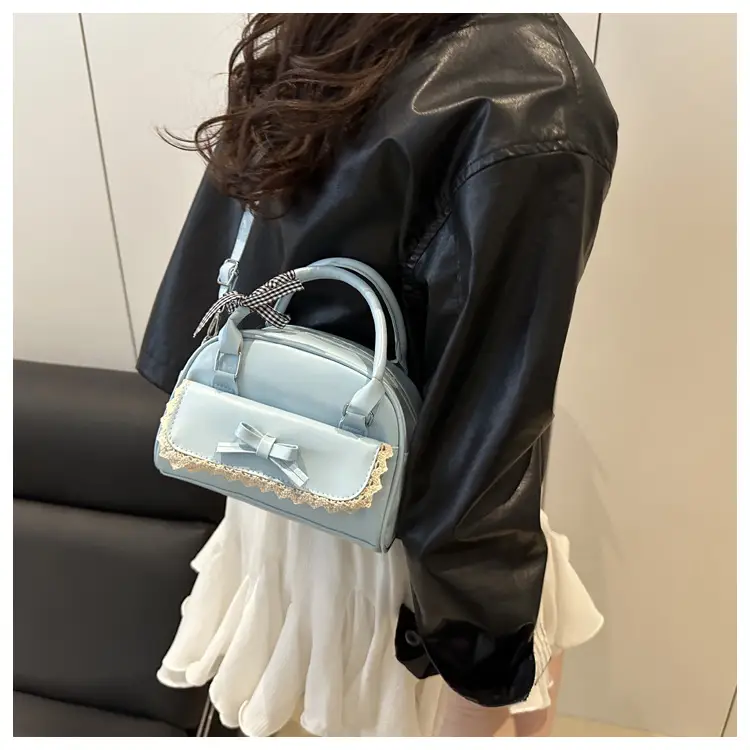 White Lace Crossbody Bag with Bow for Women — feature 11