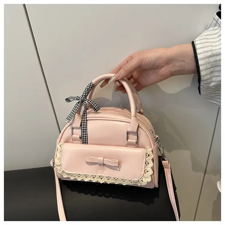 White Lace Crossbody Bag with Bow for Women — feature 12