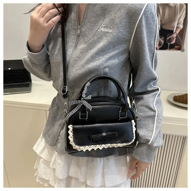 White Lace Crossbody Bag with Bow for Women — feature 6