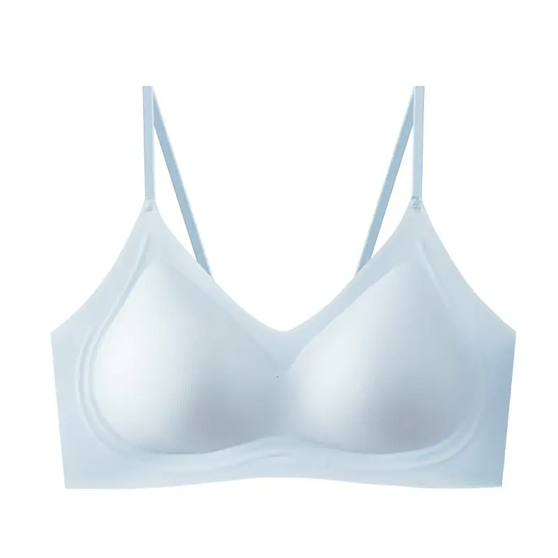 Summer Thin Intimates for Women with Small Breasts, Push-Up, No Rims, Jelly Glue Soft Support Bra, Soft and Cool, Seamless and Beautiful Back