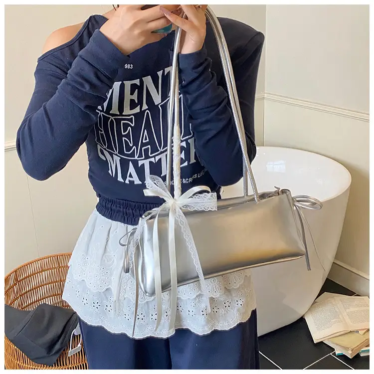 Silver Glitter Shoulder Bag for Women 2026 — feature 12