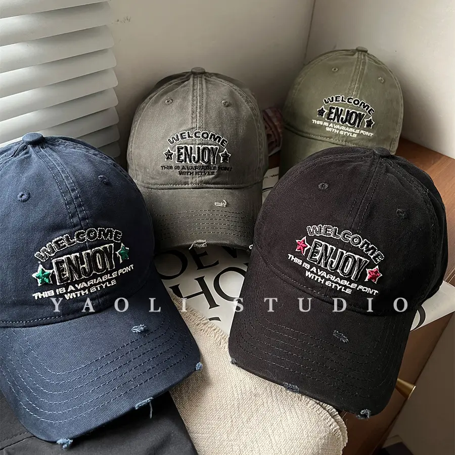 Women Face-Slimming Sunshade Cap with Embroidered Design - Image 12