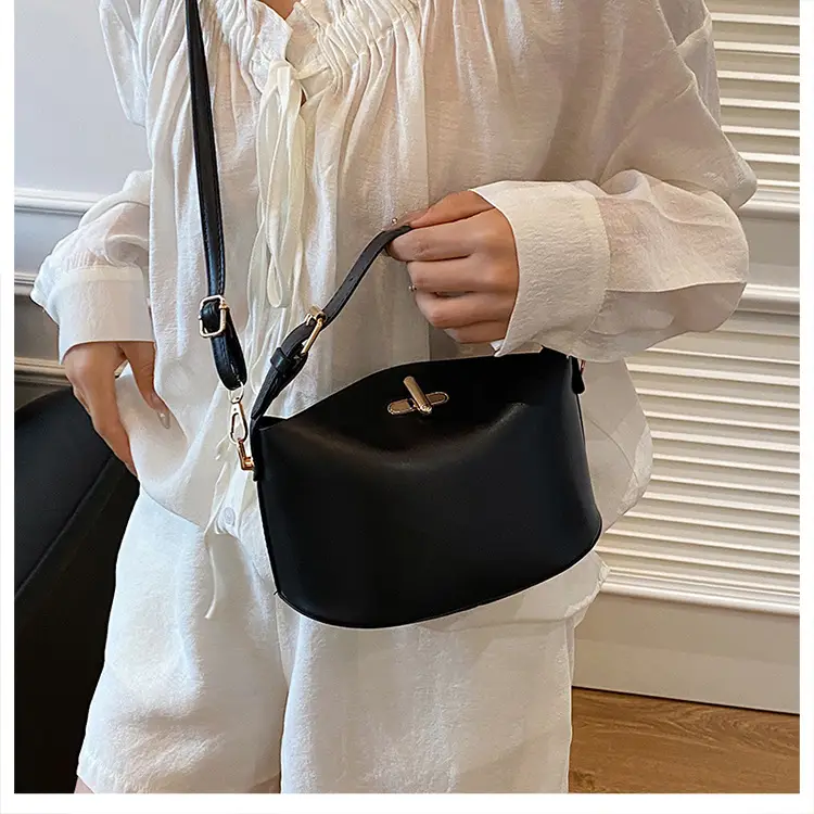 Beige Lock Single Shoulder Crossbody Bag for Women — feature 13