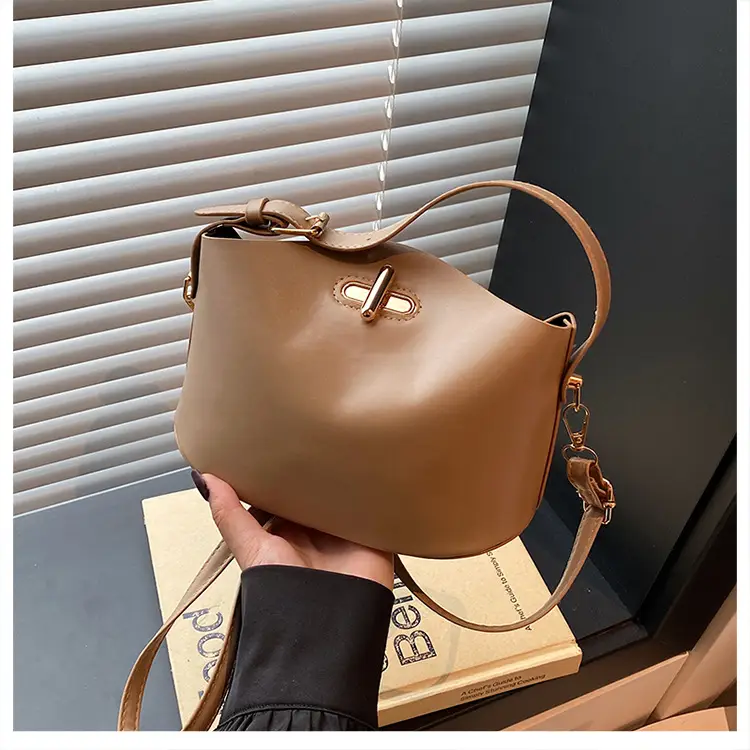 Beige Lock Single Shoulder Crossbody Bag for Women — feature 18