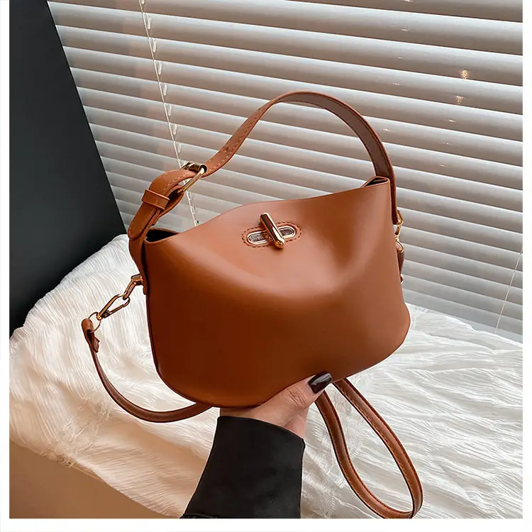Beige Lock Single Shoulder Crossbody Bag for Women — feature 20