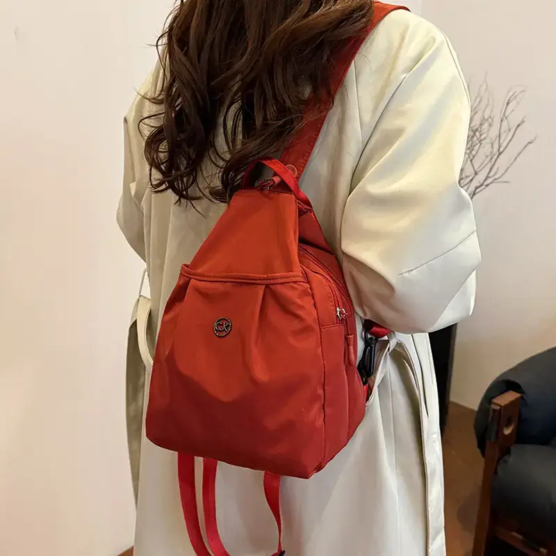 Women's Red Travel Backpack 2025 Lightweight Commuter Crossbody - Image 7
