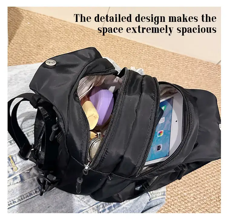Women's Red Travel Backpack 2025 Lightweight Commuter Crossbody — feature 11