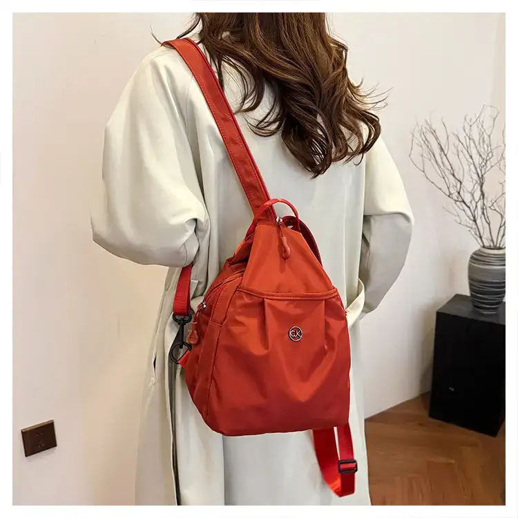 Women's Red Travel Backpack 2025 Lightweight Commuter Crossbody — feature 34