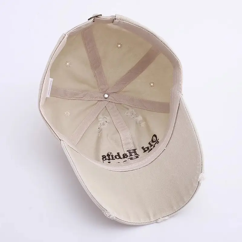 Men Baseball Cap Old Habits Die Hard Distressed Black — feature 3