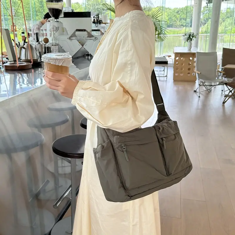 New Casual Shoulder Bag for Men Women Large Capacity Nylon - Image 11