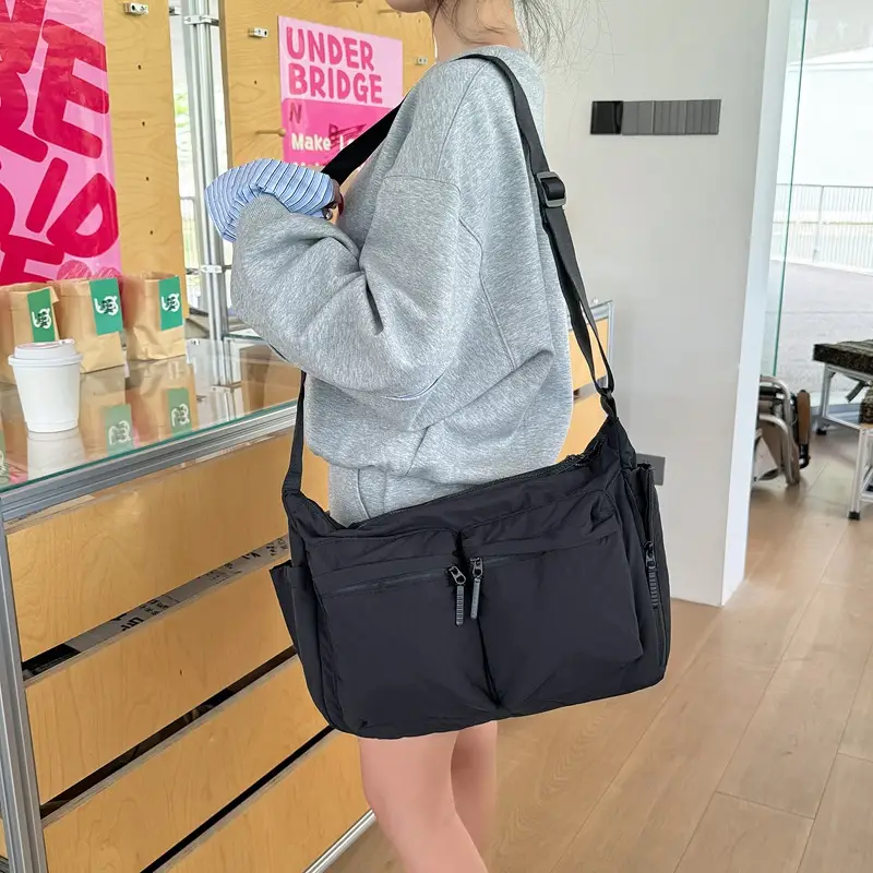New Casual Shoulder Bag for Men Women Large Capacity Nylon - Image 12