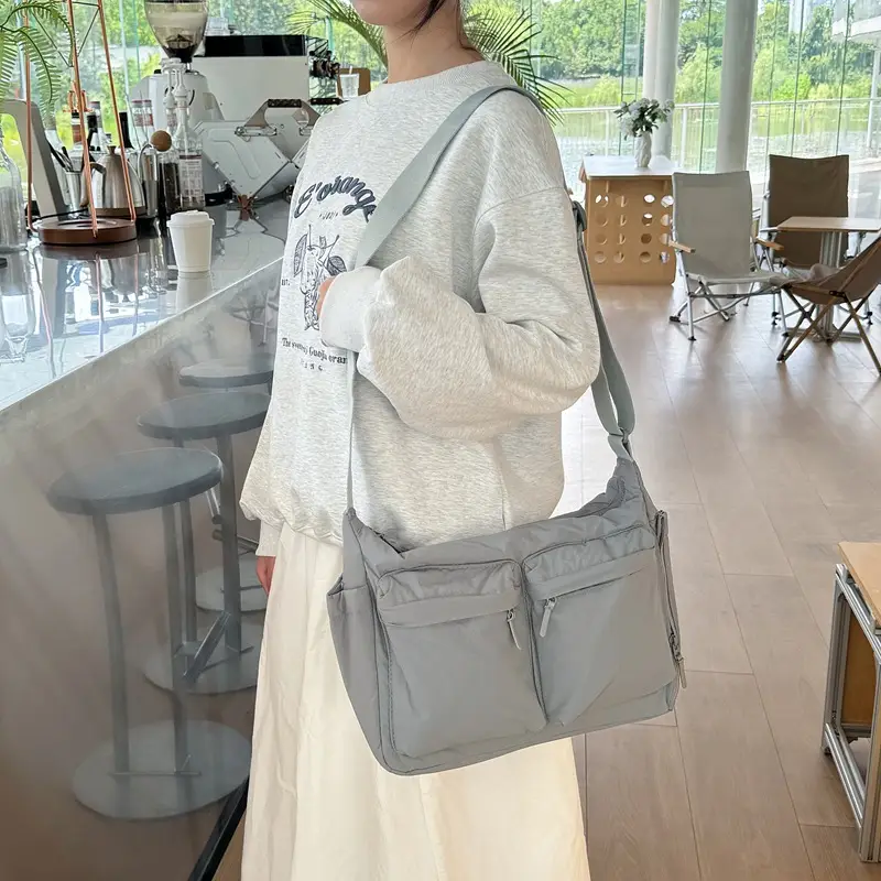 New Casual Shoulder Bag for Men Women Large Capacity Nylon - Image 13