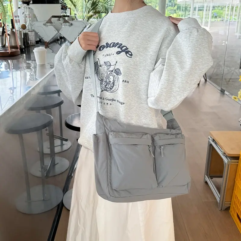 New Casual Shoulder Bag for Men Women Large Capacity Nylon — feature 19