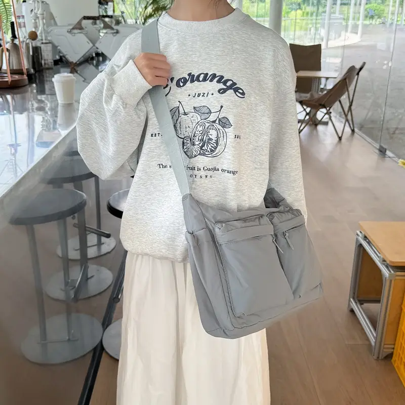 New Casual Shoulder Bag for Men Women Large Capacity Nylon — feature 20