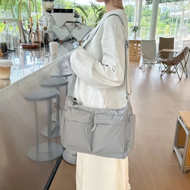 New Casual Shoulder Bag for Men Women Large Capacity Nylon — feature 21