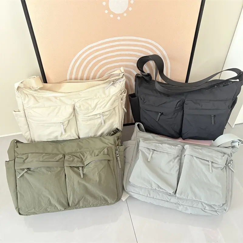New Casual Shoulder Bag for Men Women Large Capacity Nylon — feature 23
