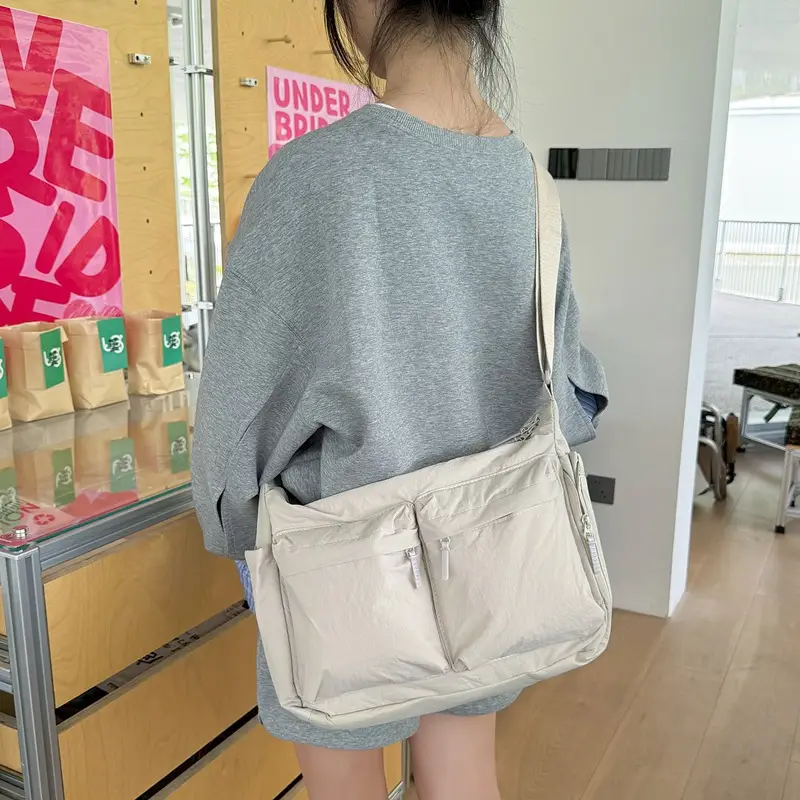 New Casual Shoulder Bag for Men Women Large Capacity Nylon - Image 5