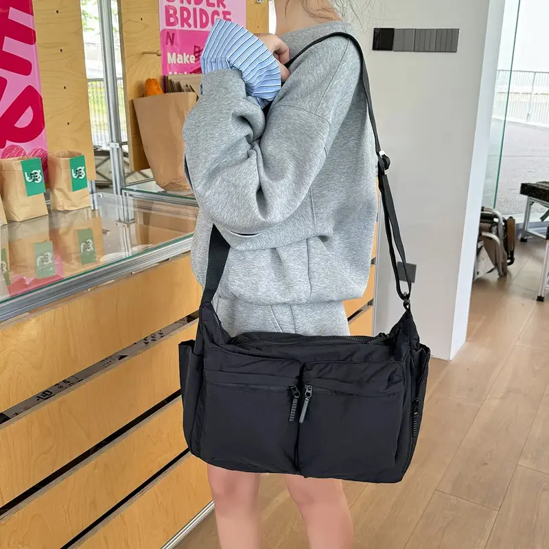 New Casual Shoulder Bag for Men Women Large Capacity Nylon - Image 8