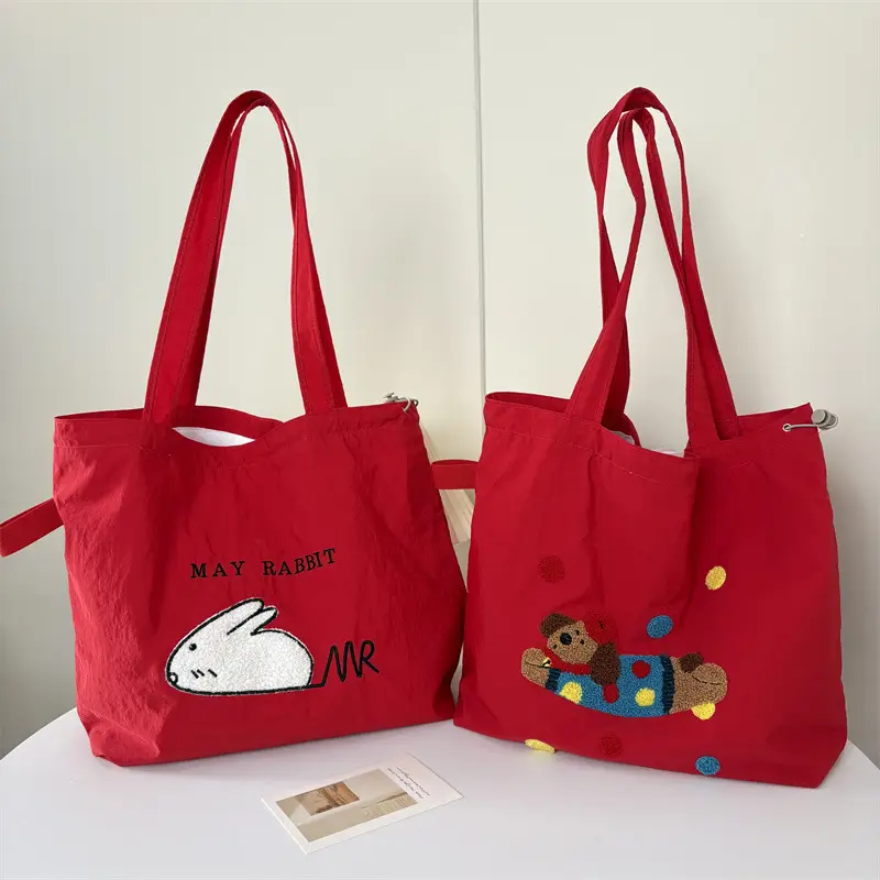 Red Cartoon Shoulder Bags for Students & Travel - Image 3