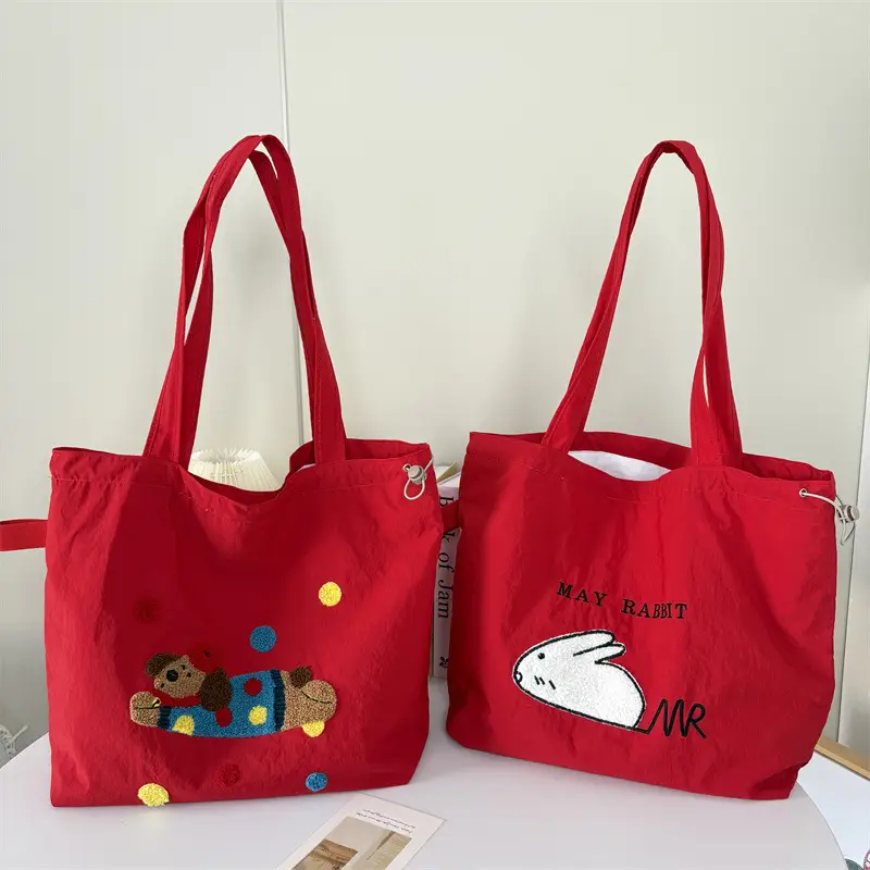 Red Cartoon Shoulder Bags for Students & Travel - Image 4