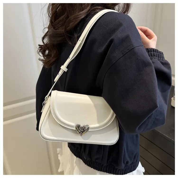Black Heart Logo Shoulder Bag for Women — feature 16