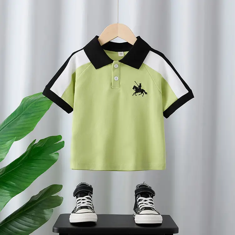 Boys Green Polo Shirt Short Sleeve 2025 - Image 5