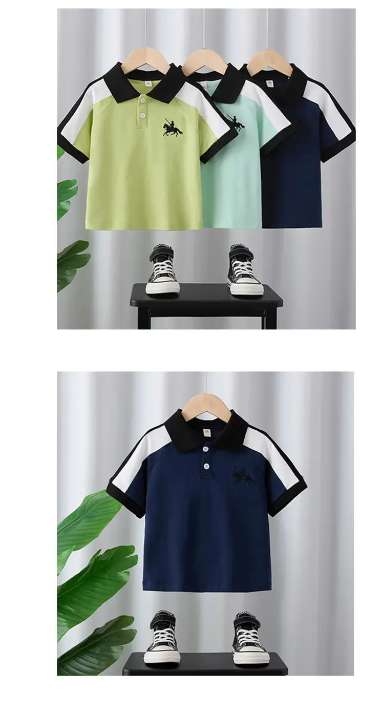 Boys Green Polo Shirt Short Sleeve 2025 — feature 10