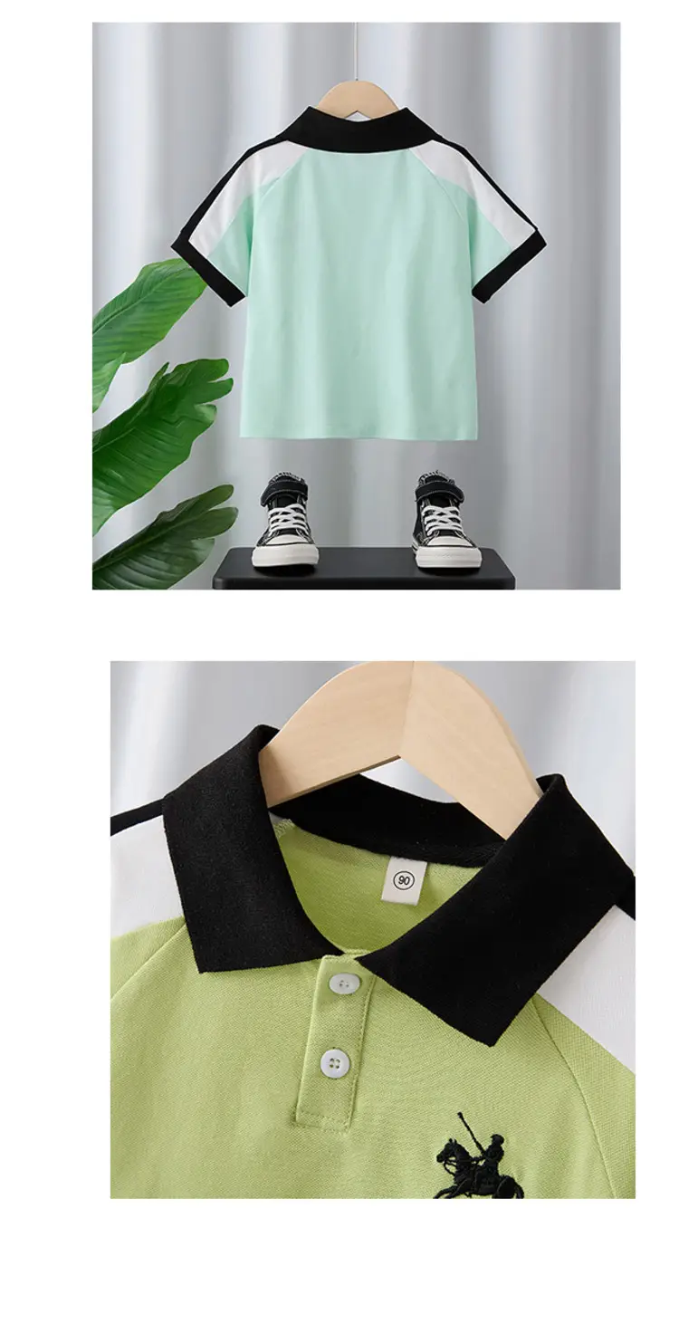 Boys Green Polo Shirt Short Sleeve 2025 — feature 13