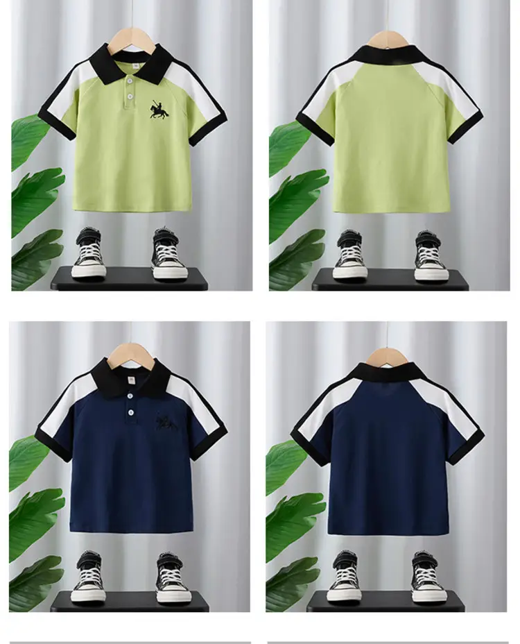 Boys Green Polo Shirt Short Sleeve 2025 — feature 3