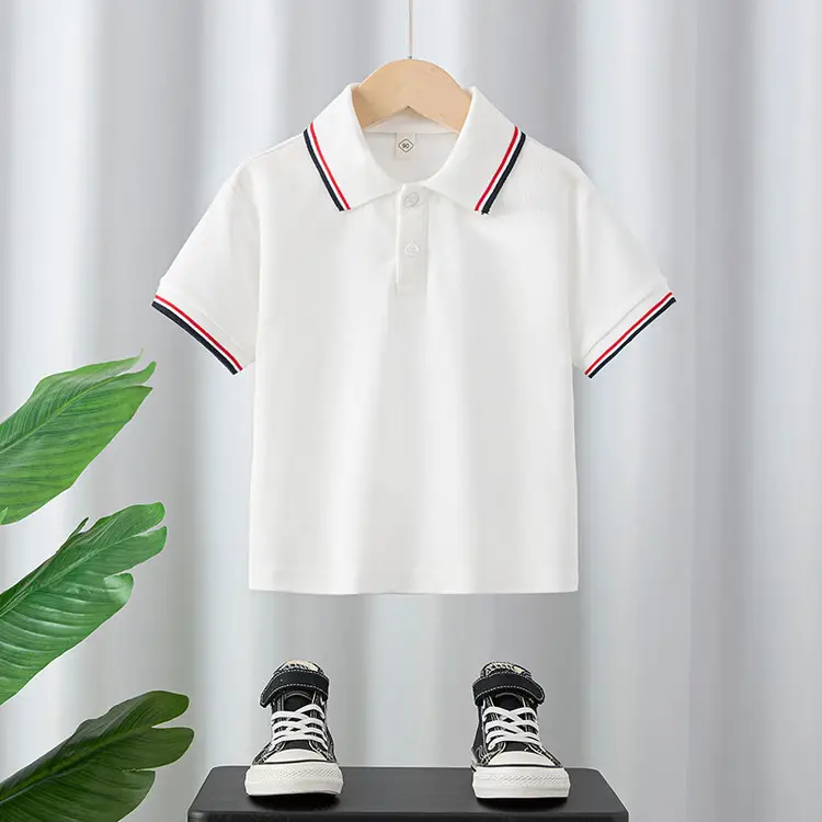 White Polo Shirt for Boys Girls School Uniform - Image 6
