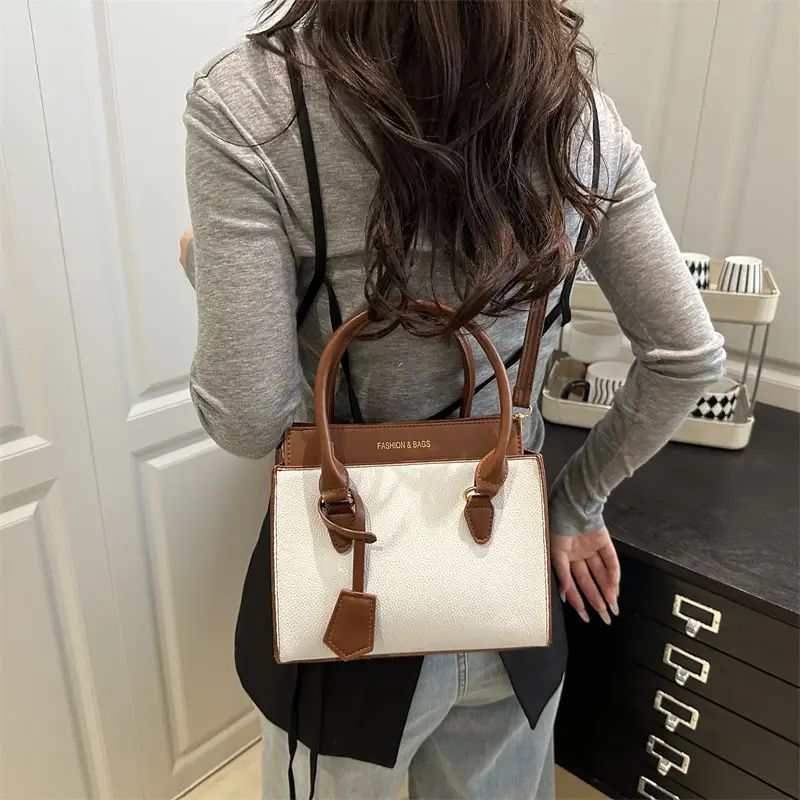 Retro Crossbody Bag White Brown 2025 Women - Image 7