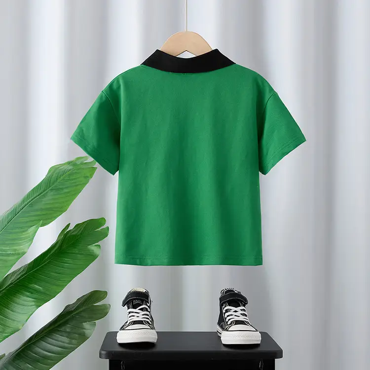 Boys Yellow Polo Shirt Summer Casual Kids 2025