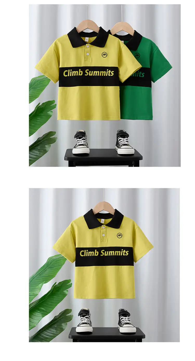 Boys Yellow Polo Shirt Summer Casual Kids 2025 — feature 10
