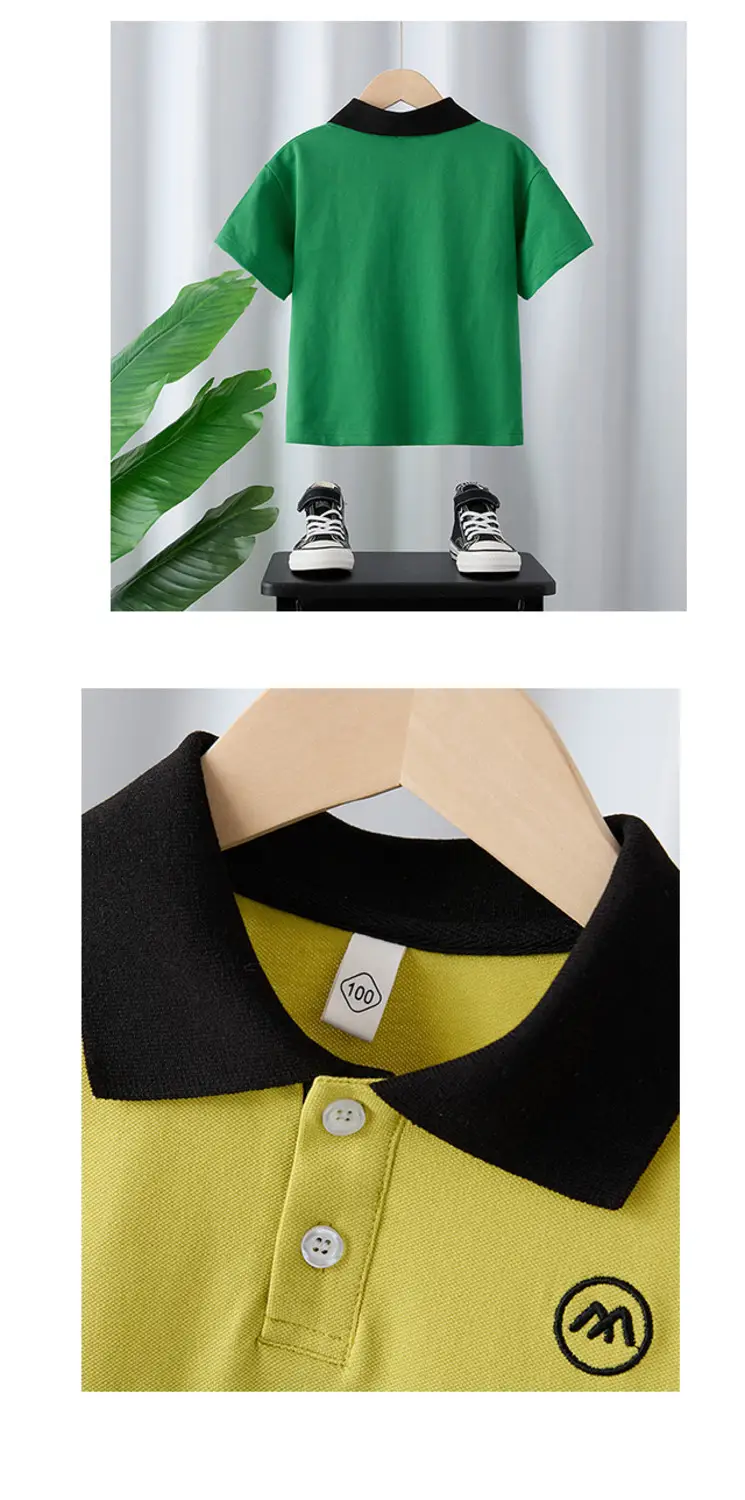 Boys Yellow Polo Shirt Summer Casual Kids 2025 — feature 12