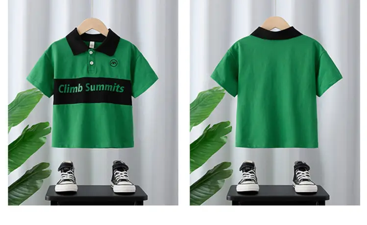 Boys Yellow Polo Shirt Summer Casual Kids 2025 — feature 3