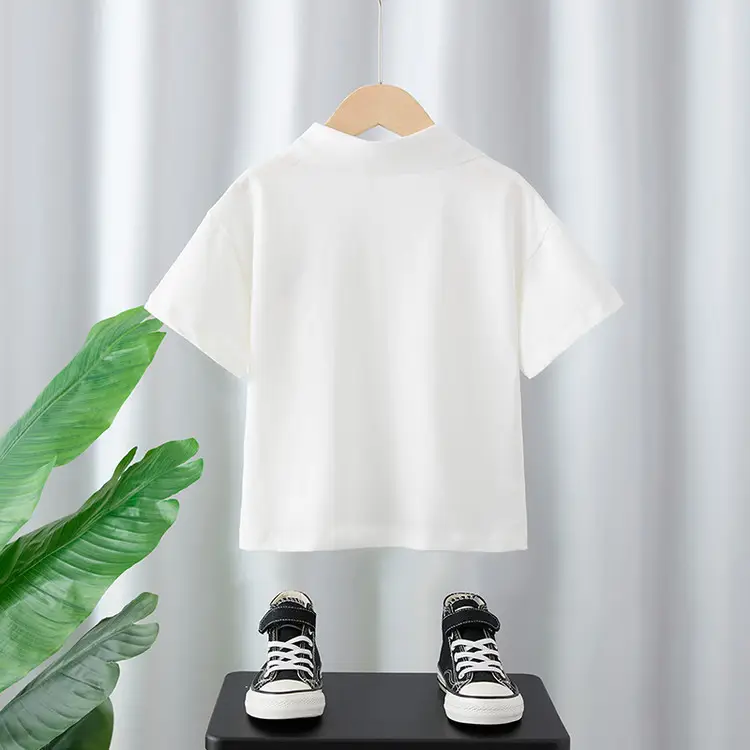 Boys Korean Style Embroidered T-Shirt Short Sleeve - Image 6