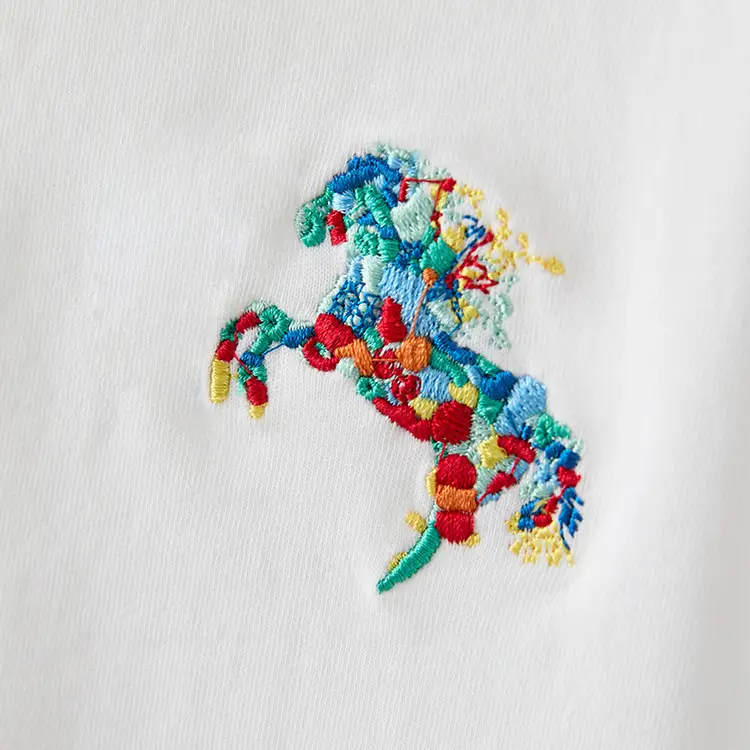 Boys Korean Style Embroidered T-Shirt Short Sleeve - Image 7
