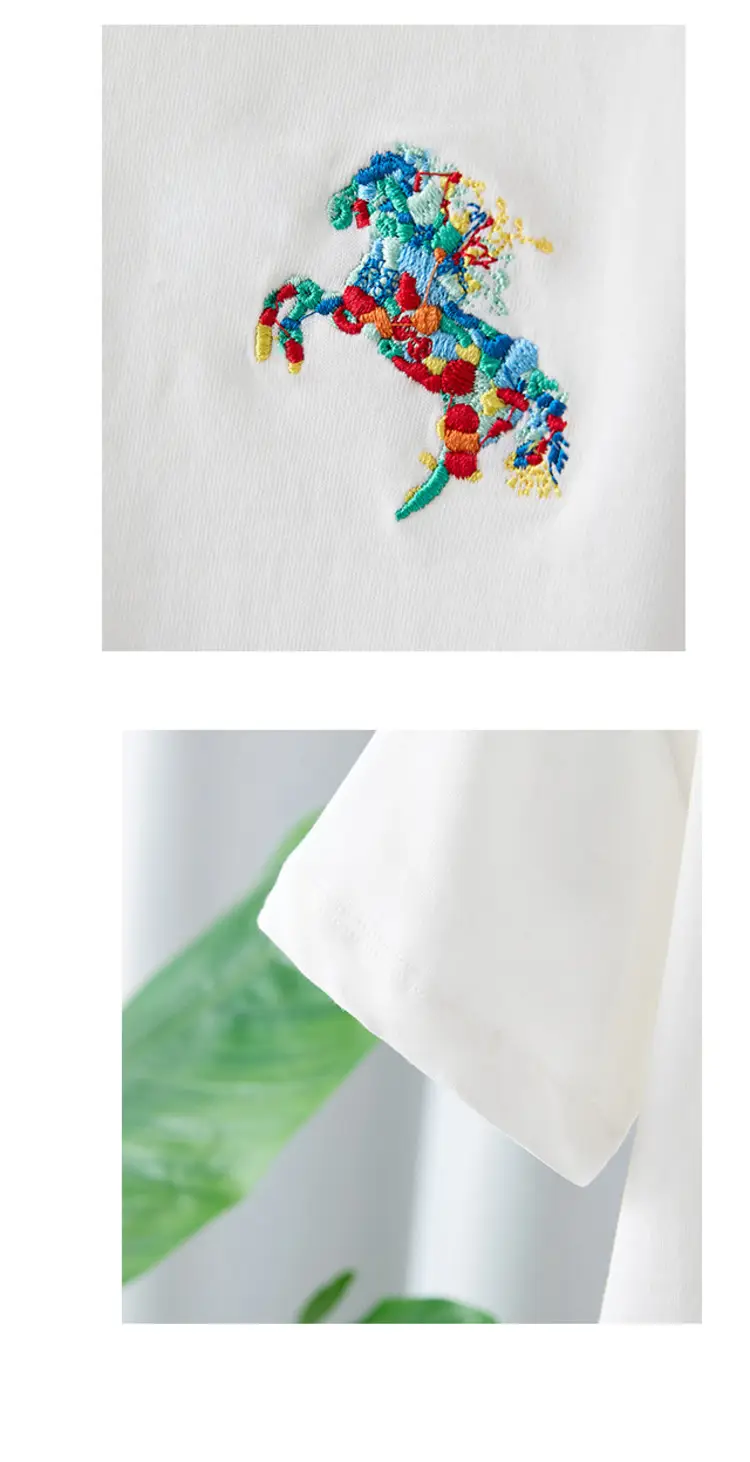 Boys Korean Style Embroidered T-Shirt Short Sleeve — feature 11