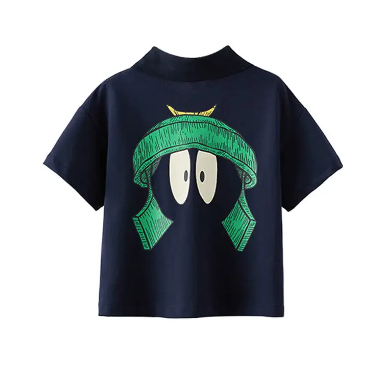 Boys Lapel Top T-Shirt White 2025 Kids Summer - Image 7