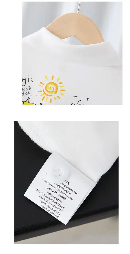 Boys' White Sun Print Polo Shirt 2025 Summer — feature 14