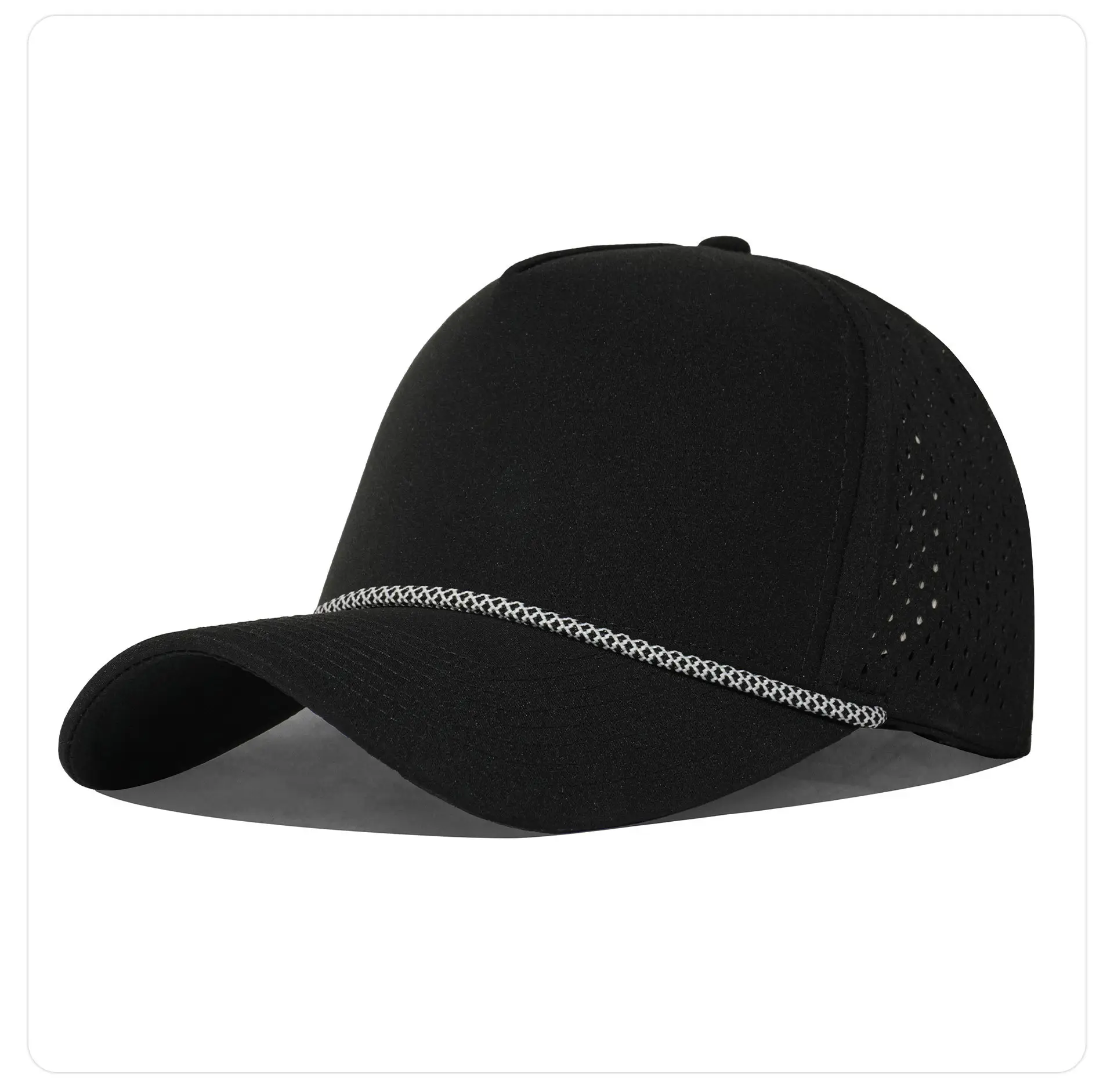 Pink Beaded Baseball Cap with Breathable Design — feature 32