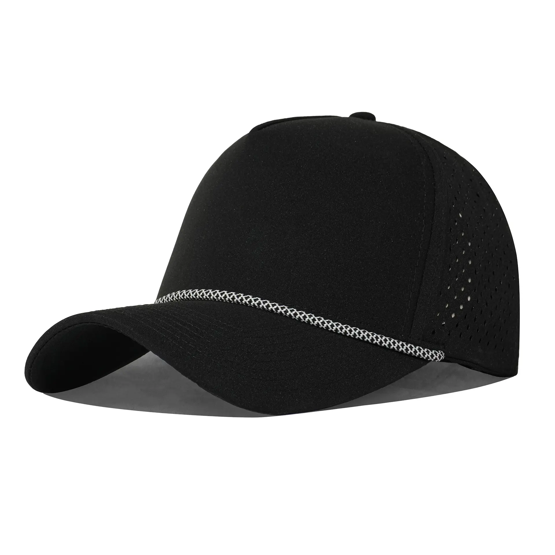 Pink Beaded Baseball Cap with Breathable Design - Image 2