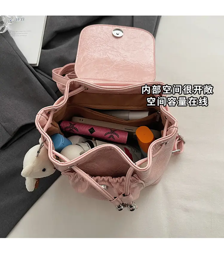 Women's Cream GG Bag with Teddy Bear Accessory — feature 11