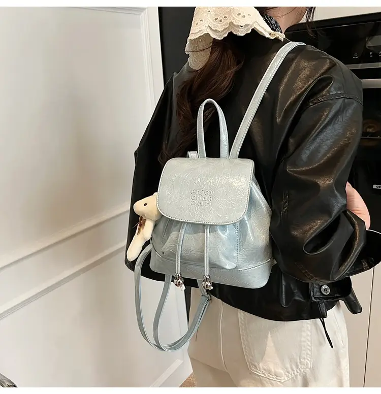 Women's Cream GG Bag with Teddy Bear Accessory — feature 25