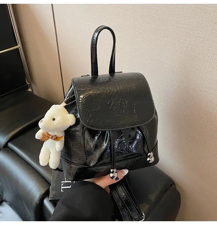 Women's Cream GG Bag with Teddy Bear Accessory — feature 29