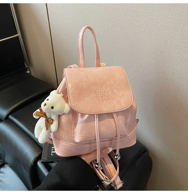 Women's Cream GG Bag with Teddy Bear Accessory — feature 30