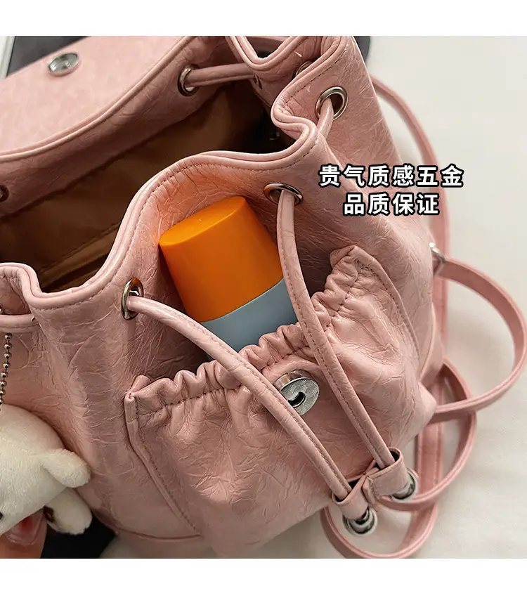Women's Cream GG Bag with Teddy Bear Accessory — feature 7