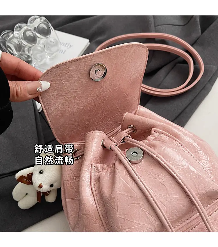 Women's Cream GG Bag with Teddy Bear Accessory — feature 8